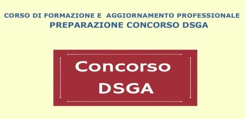 CONCORSO DSGA SCUOLE STATALI