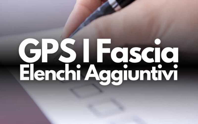 ELENCHI AGGIUNTIVI GPS 2025