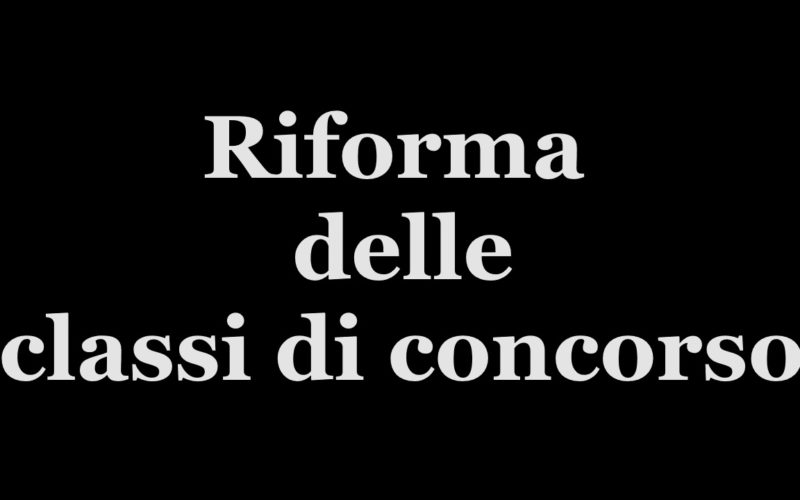 ACCORPAMENTO CLASSI DI CONCORSO