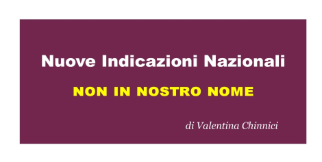 INDICAZIONI NAZIONALI SCUOLA