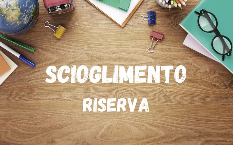 SCIOGLIMENTO DELLA RISERVA CONCORSO PNRR3