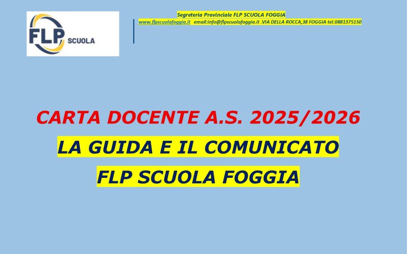 CARTA DOCENTE A.S. 2025/2026