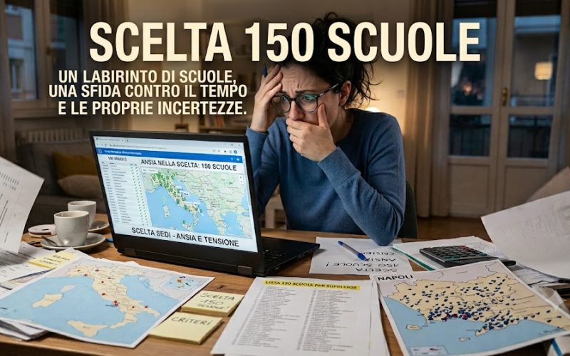 PRESENTAZIONE DOMANDE SUPPLENZA “150 SCUOLE”: I DUBBI SULLA SCELTA DI CATTEDRE ORARIE E POSTO ORARIO